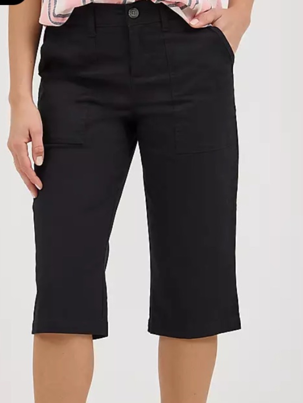 LEE ULTRA LUX COMFORT FLEX-TO-GO RELAXED FIT UTILITY SKIMMER, black, Size 8, NWT